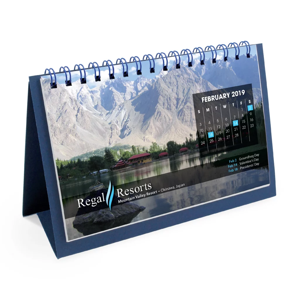 Calendrier à feuilles détachables avec photos personnalisées (court)