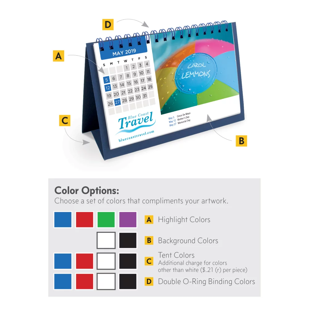 Calendrier à feuilles détachables avec personnalisation du nom (court)
