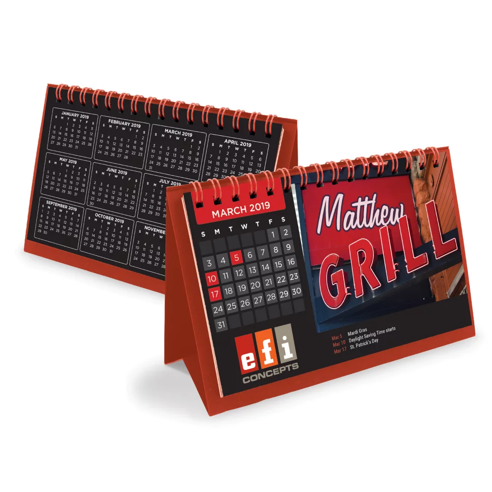 Calendrier à feuilles détachables avec personnalisation du nom (court)