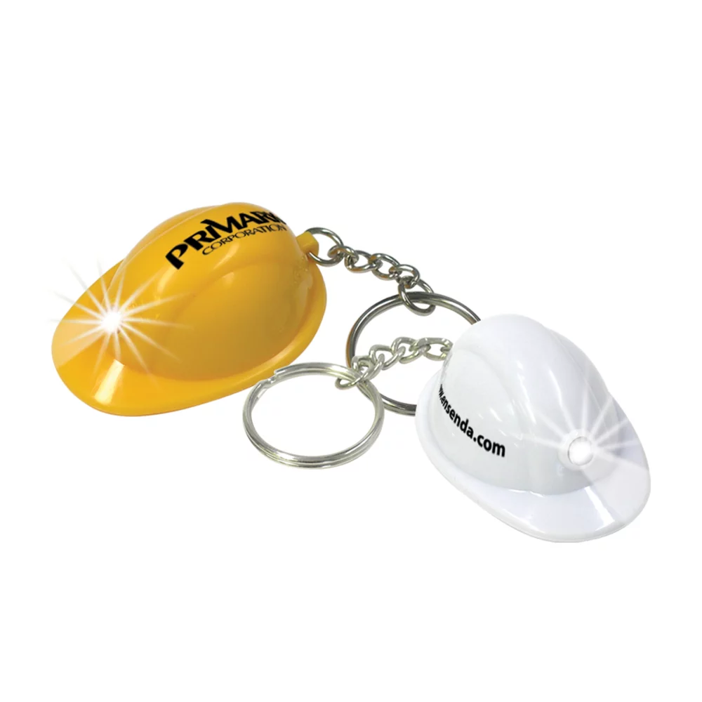 Porte-clés moulé avec lumière LED (casque de chantier)