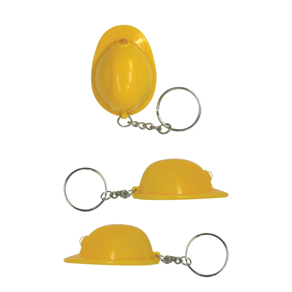 Porte-clés moulé avec lumière LED (casque de chantier)