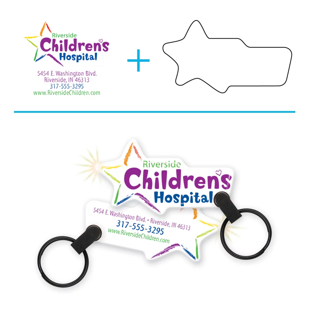 ShapeLights™ Design-A-Shape Key Ring Flashlight (Offset Printing)