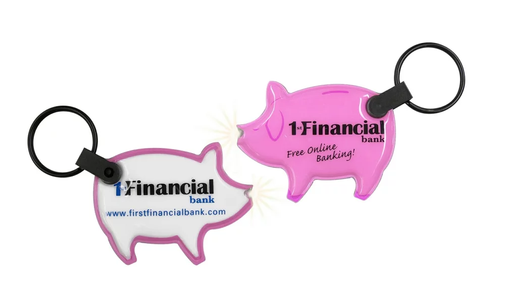 Lampe de poche porte-clés ShapeLights™ Color-A-Shape (Cochon)