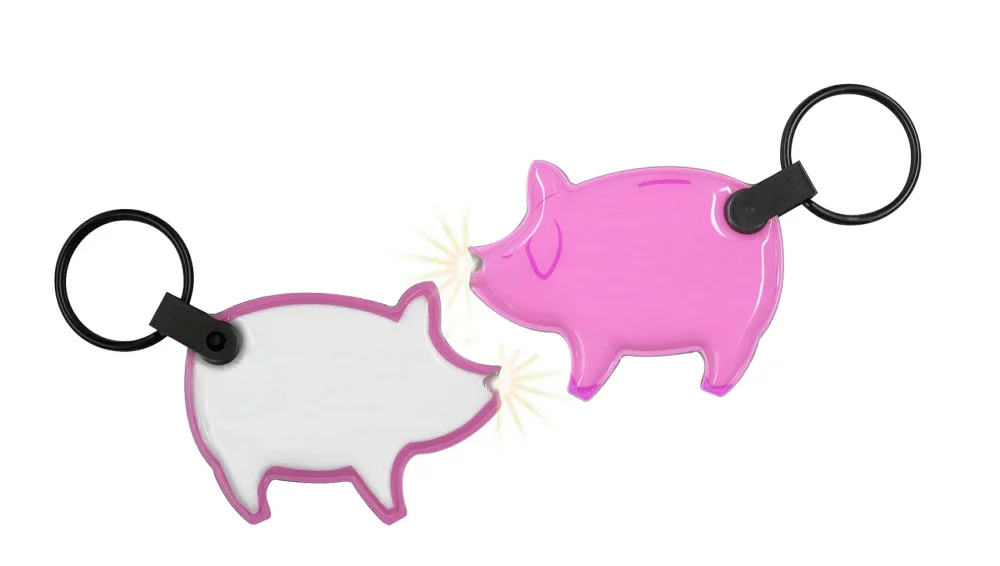 Lampe de poche porte-clés ShapeLights™ Color-A-Shape (Cochon)
