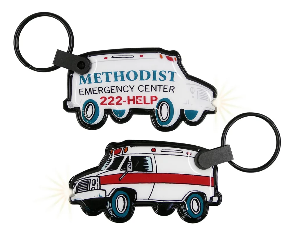 Lampe de poche porte-clés ShapeLights™ Color-A-Shape (Ambulance)