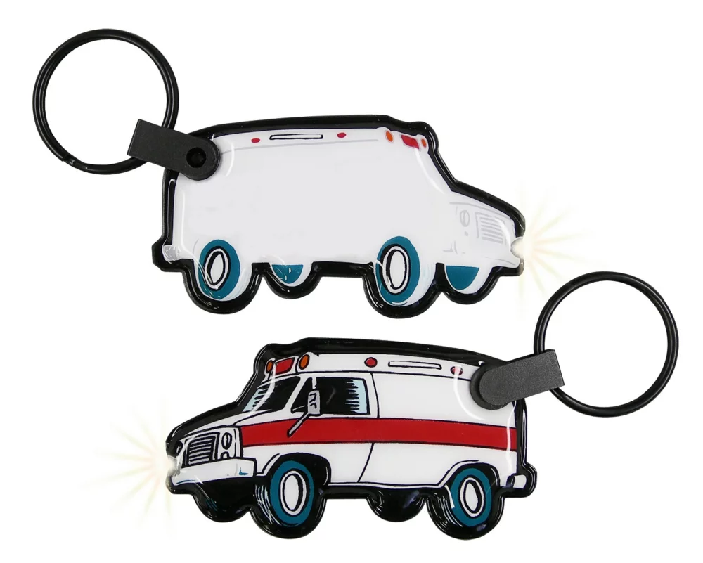 Lampe de poche porte-clés ShapeLights™ Color-A-Shape (Ambulance)