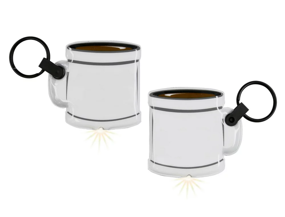 Lampe de poche porte-clés ShapeLights™ Color-A-Shape (Tasse à café)