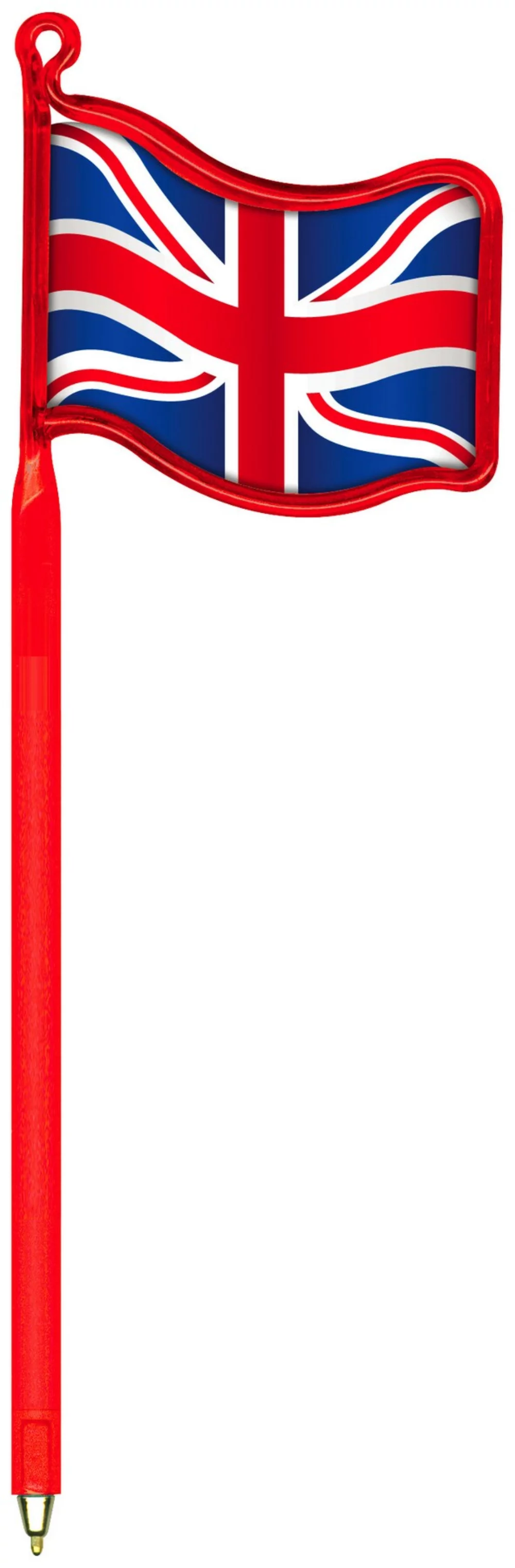 Stylos publicitaires Inkbend Standard avec insert de stock du drapeau britannique.