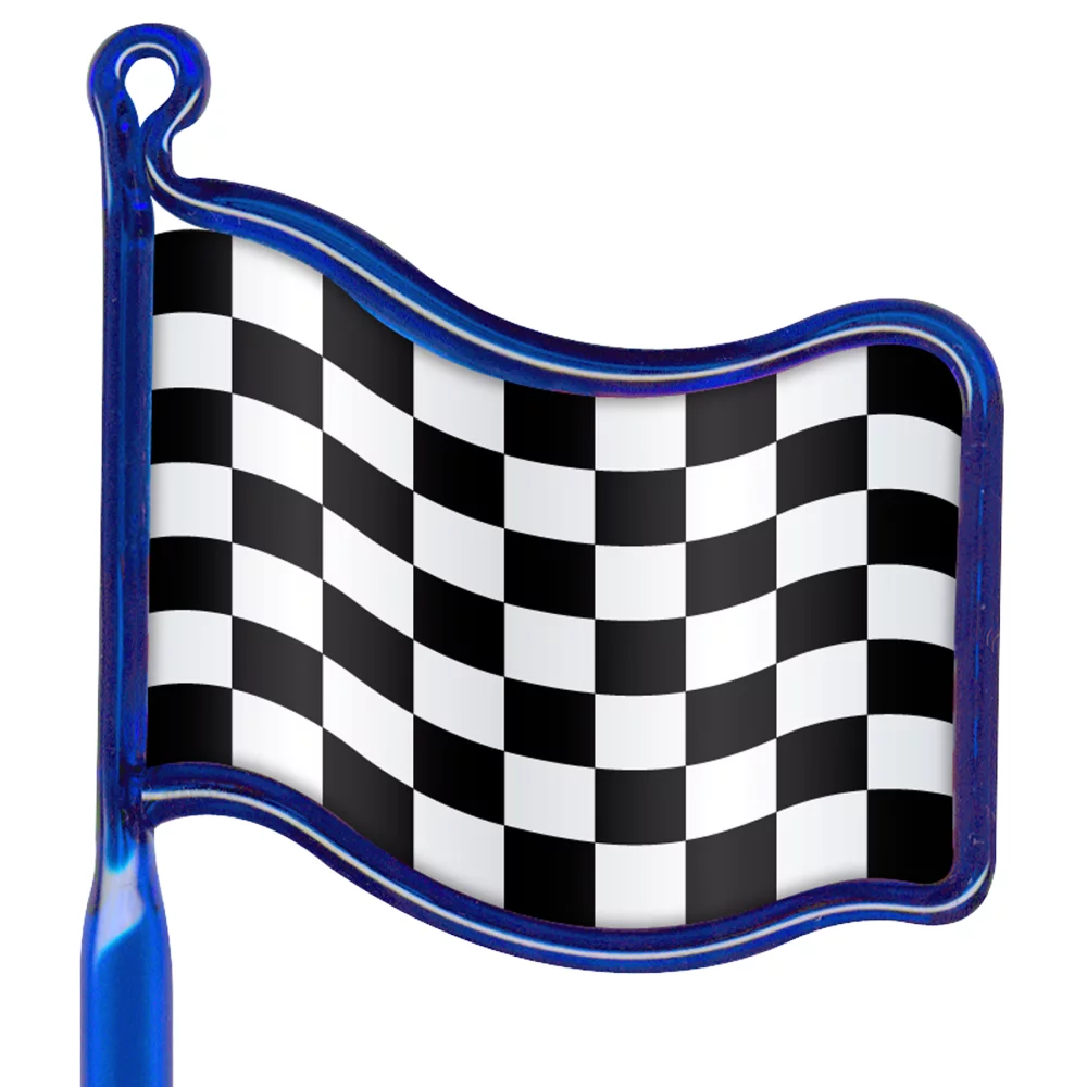 Stylos publicitaires Inkbend Standard avec insert en stock de drapeau à damier