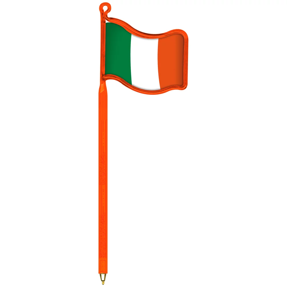 Stylos publicitaires Inkbend Standard avec insert de drapeau de l'Irlande