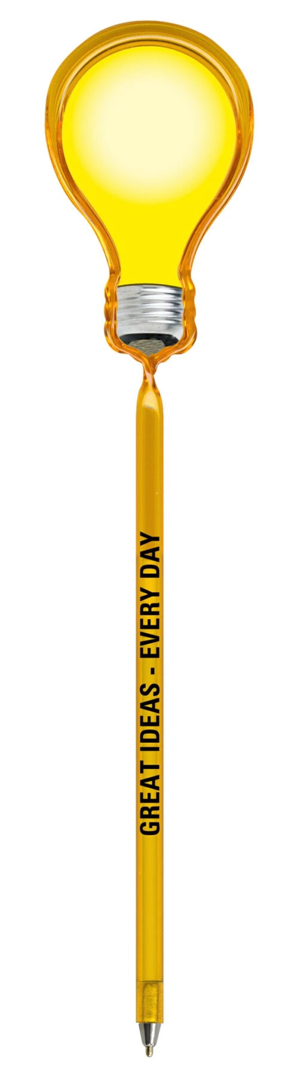 Stylos publicitaires Inkbend Standard avec insert de stock d'ampoule lumineuse