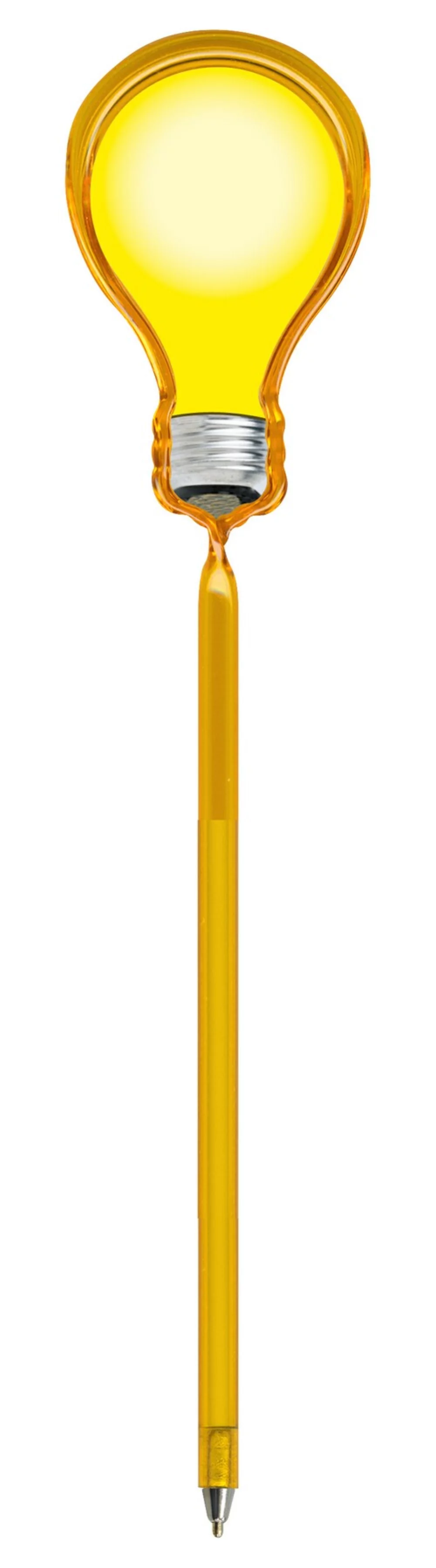 Stylos publicitaires Inkbend Standard avec insert de stock d'ampoule lumineuse
