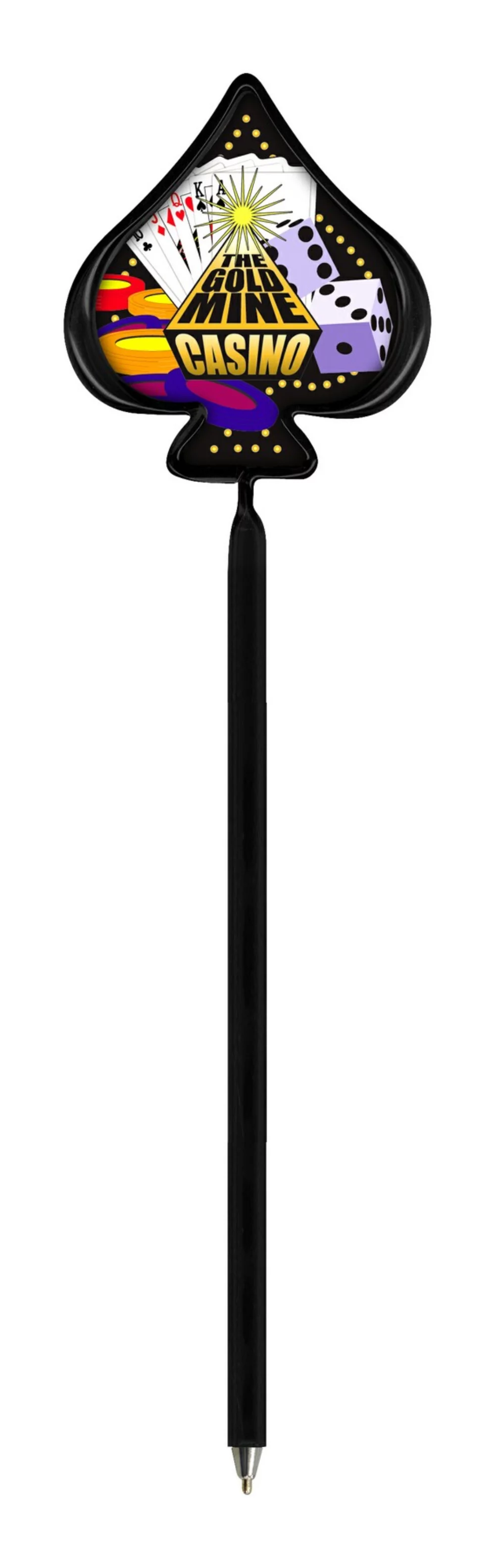 Stylos publicitaires Inkbend Standard avec insert de stock en forme de pelle