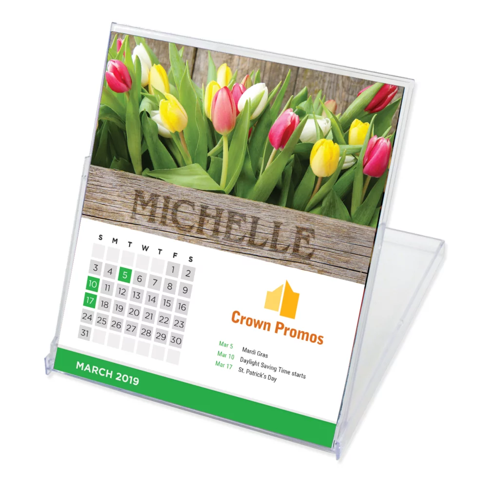 Calendrier de pochette de CD avec personnalisation du nom