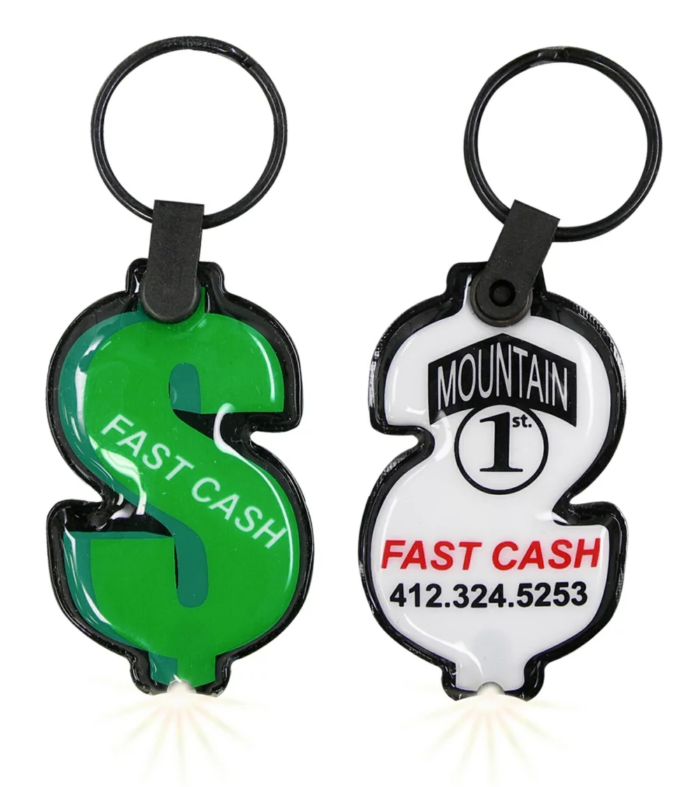 Lampe de poche porte-clés ShapeLights™ Color-A-Shape (signe du dollar)