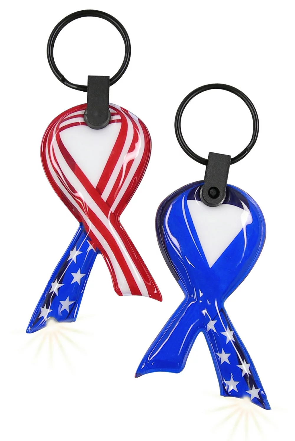 Lampe de poche porte-clés ShapeLights™ Color-A-Shape (Ruban de sensibilisation)