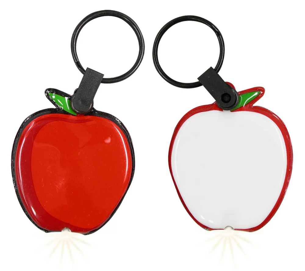 Lampe de poche porte-clés ShapeLights™ Color-A-Shape (Pomme)