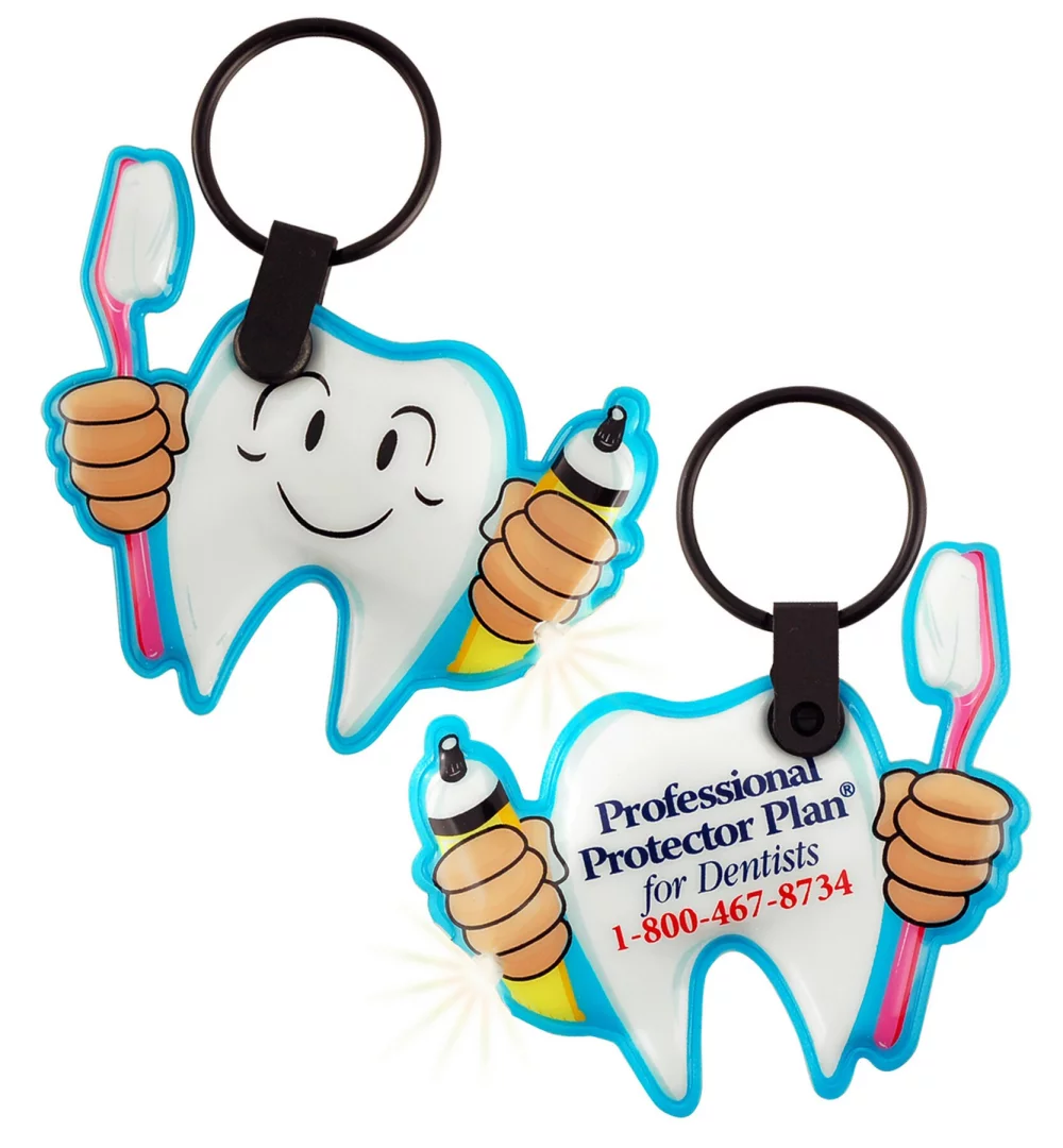 Lampe de poche porte-clés ShapeLights™ Color-A-Shape (Dent)