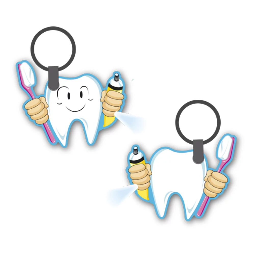 ShapeLights™ Color-A-Shape Key Ring Flashlight (Tooth)