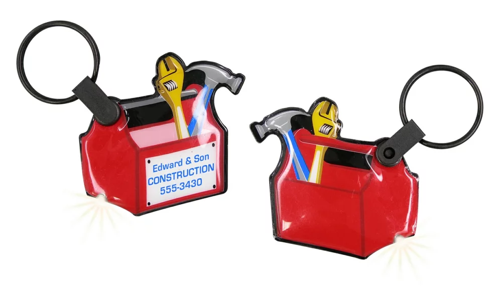 Lampe de poche porte-clés ShapeLights™ Color-A-Shape (Boîte à outils)
