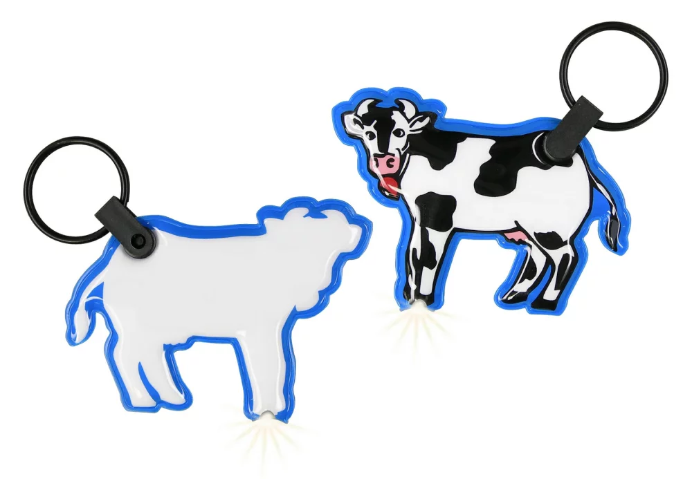 Lampe de poche porte-clés ShapeLights™ Color-A-Shape (Vache)