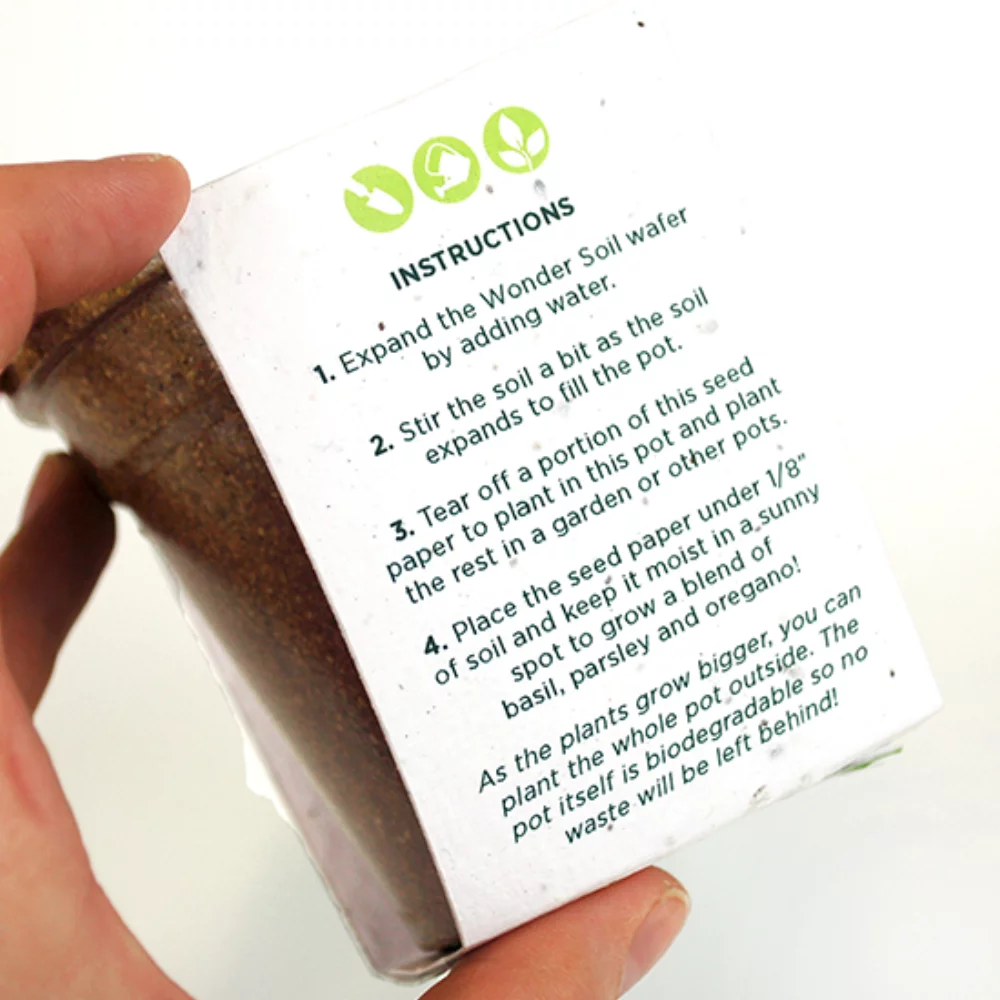 Kit de germination de papier de graines d'herbes