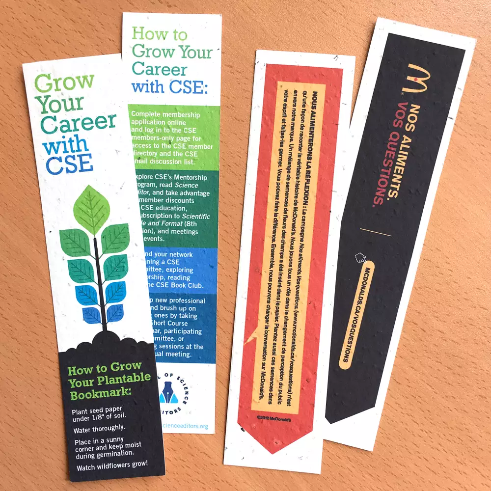 Large Seed Paper Bookmark, 2-Sided