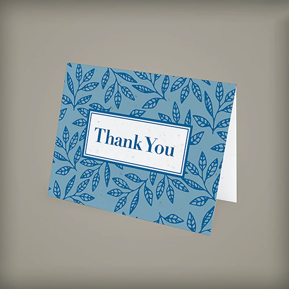 Classic Leaves Plantable Business Thank You Cards