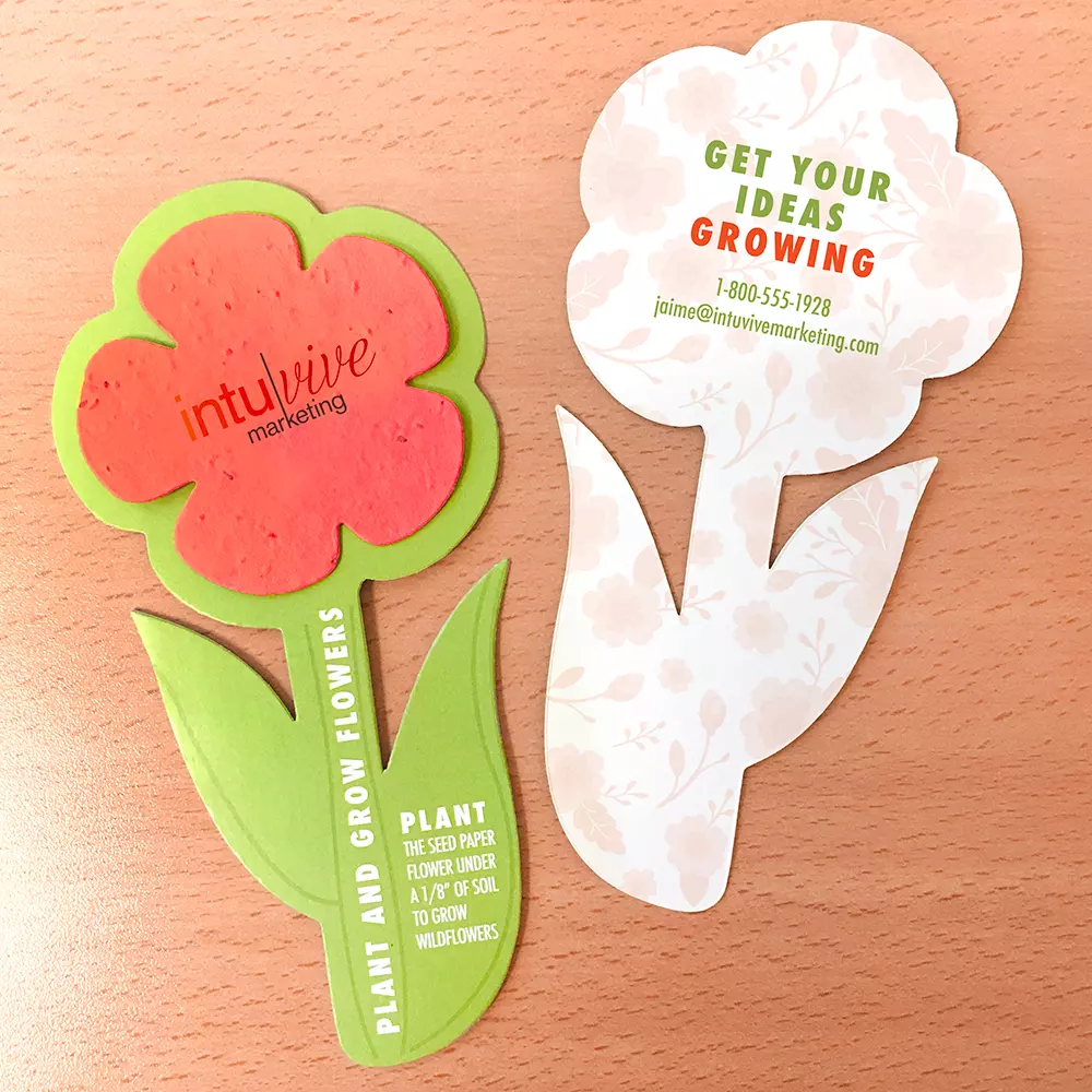 Fleur arrondie avec forme plantable, 2 côtés