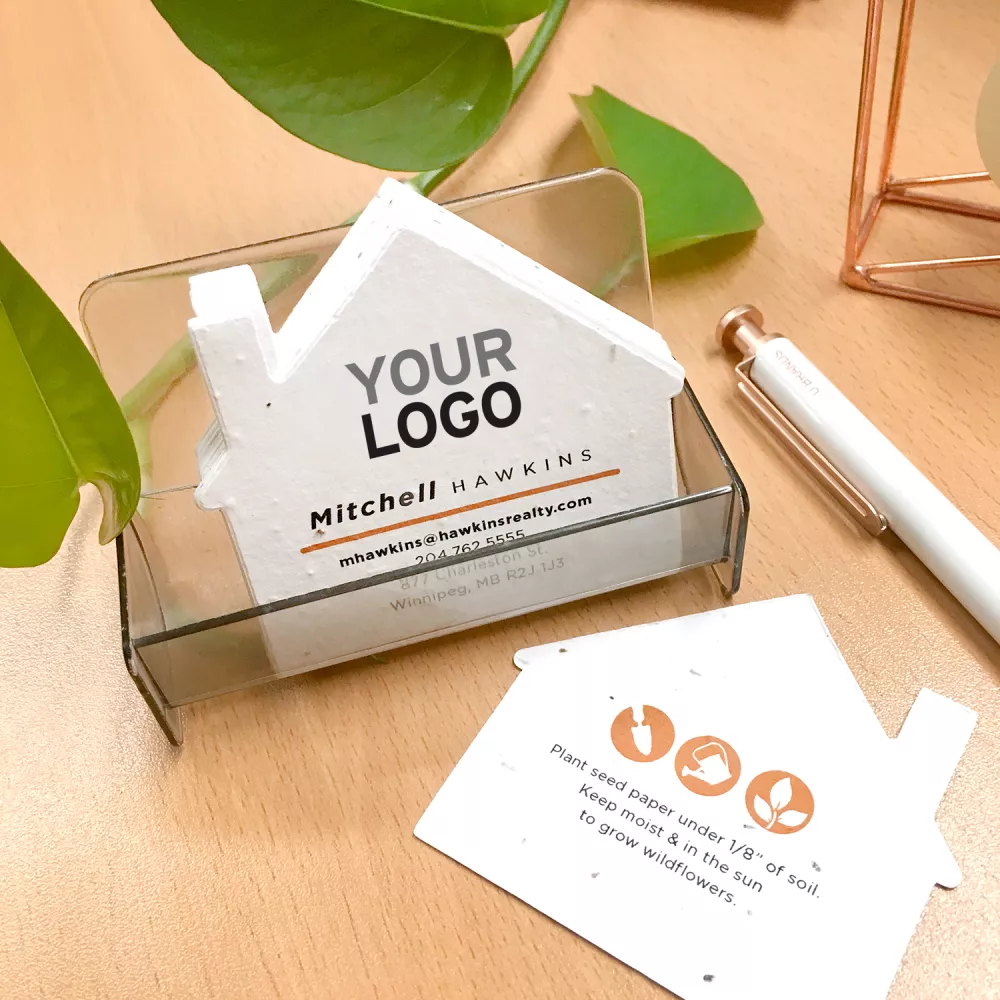 House Shape Seed Paper Business Card
