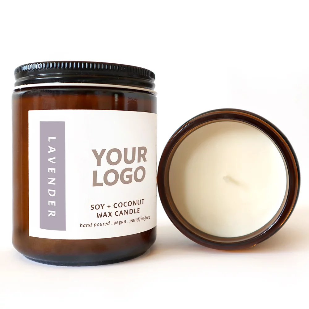 Bougies à la lavande de 8 oz coulées à la main