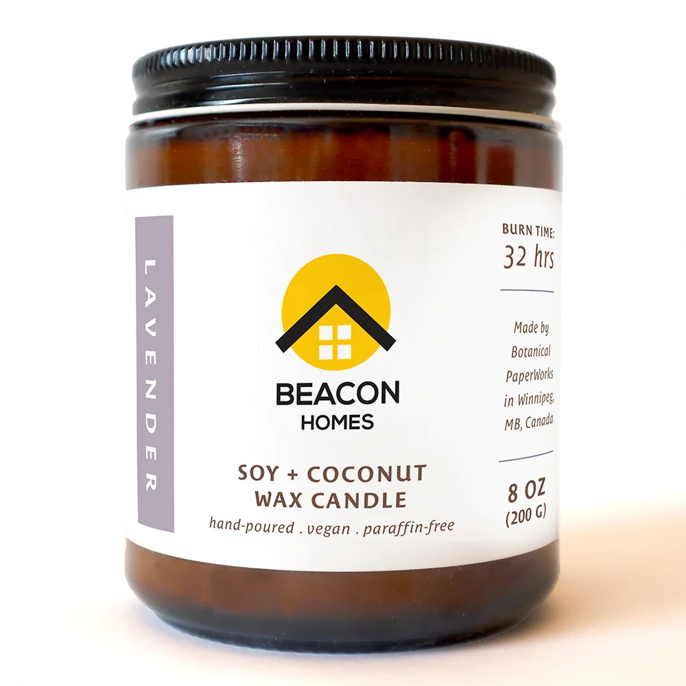 Bougies à la lavande de 8 oz coulées à la main