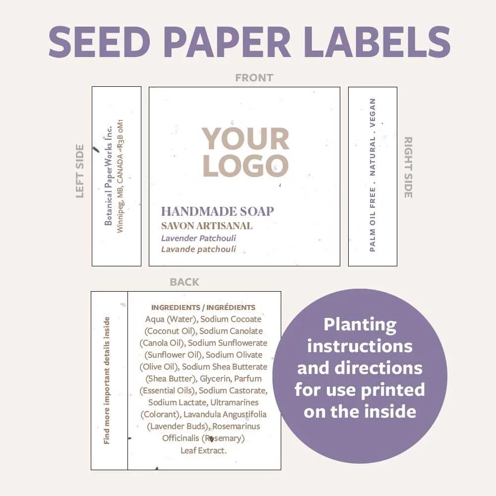 Savon à la lavande et au patchouli (moitié épais)