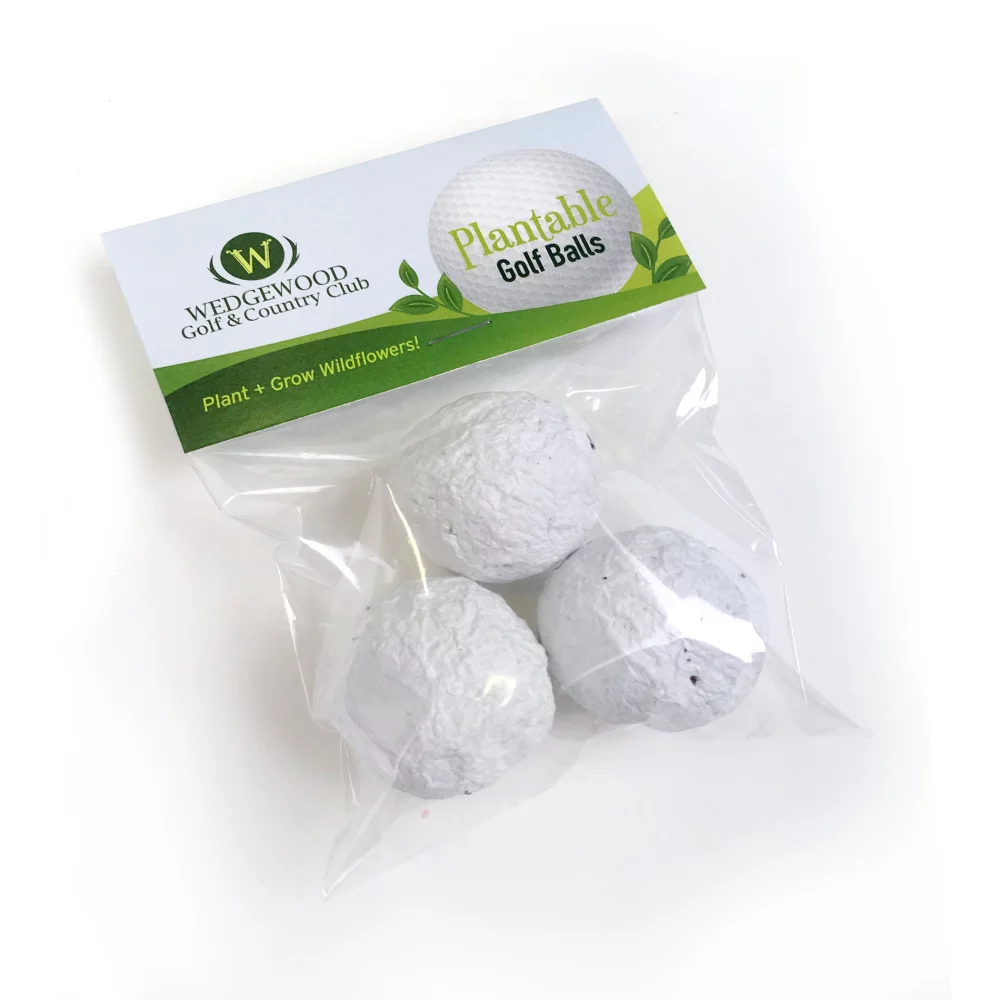 Balles de golf plantables Jour Bombe de graines Cellopack 3