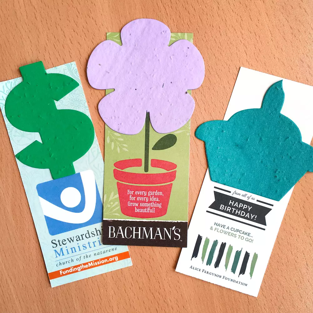 Small Eco Bookmark with Shape, 1-Sided