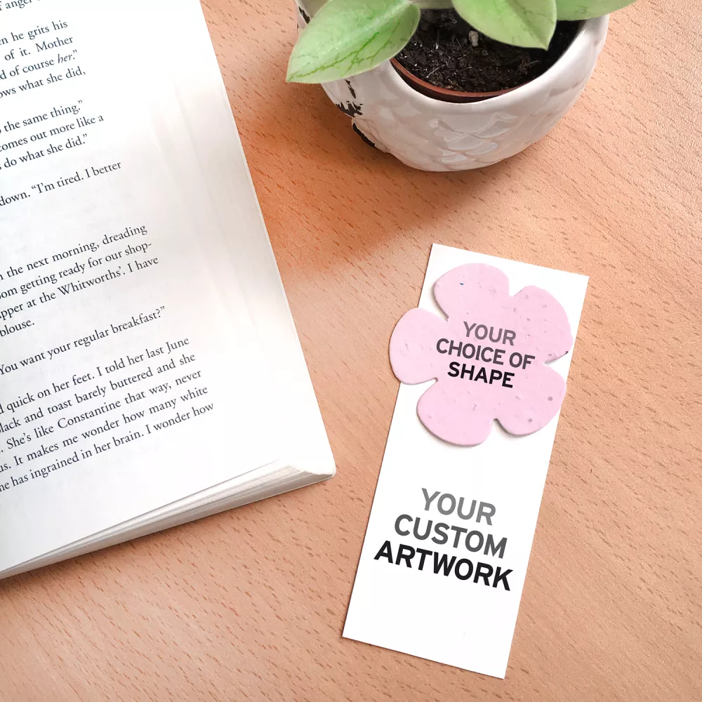 Small Eco Bookmark with Shape, 1-Sided