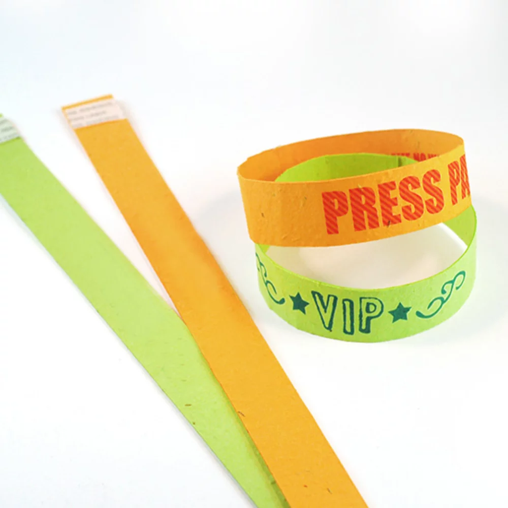 Bracelet en papier ensemencé long, 1 face