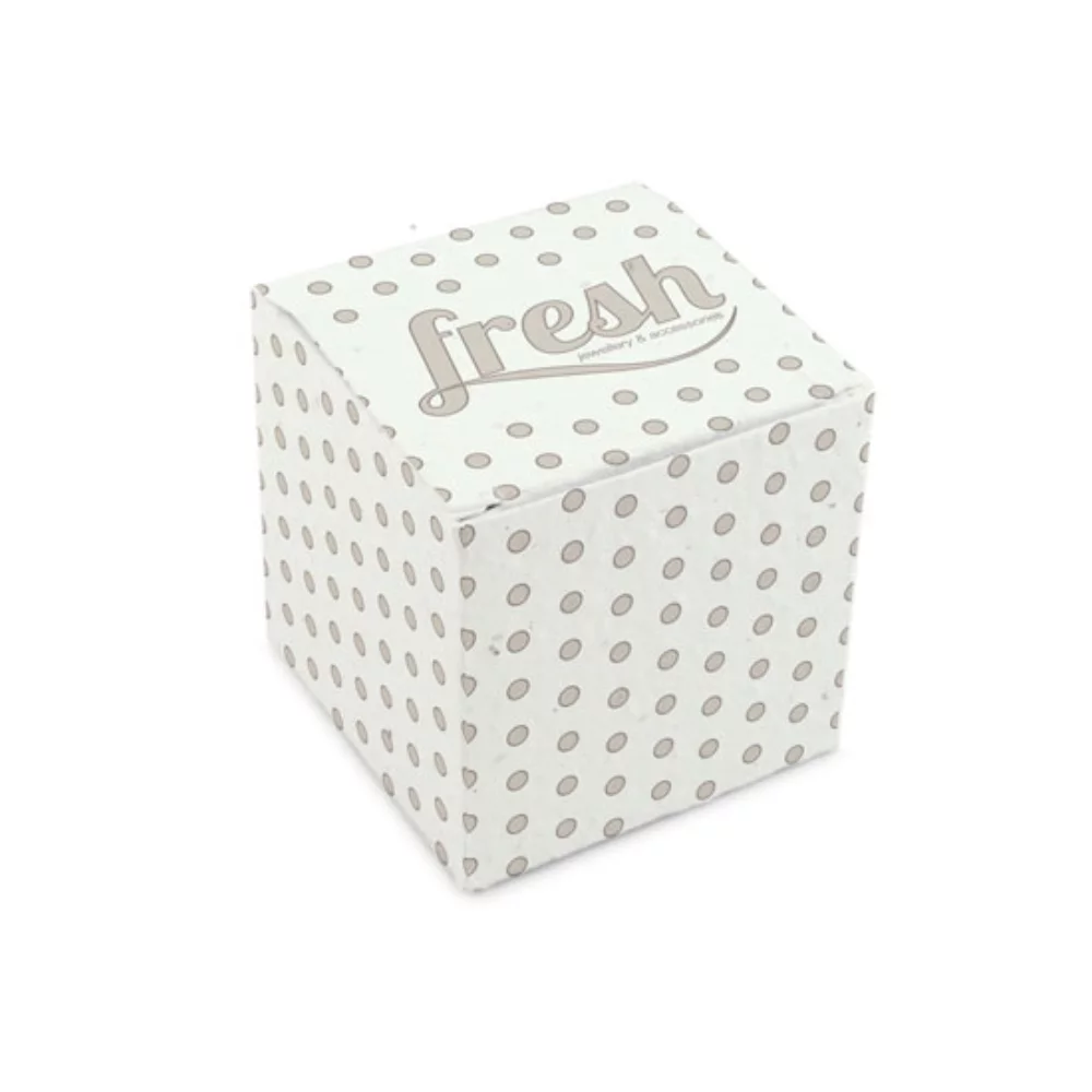 Boîte carrée en papier ensemencé, 1 face