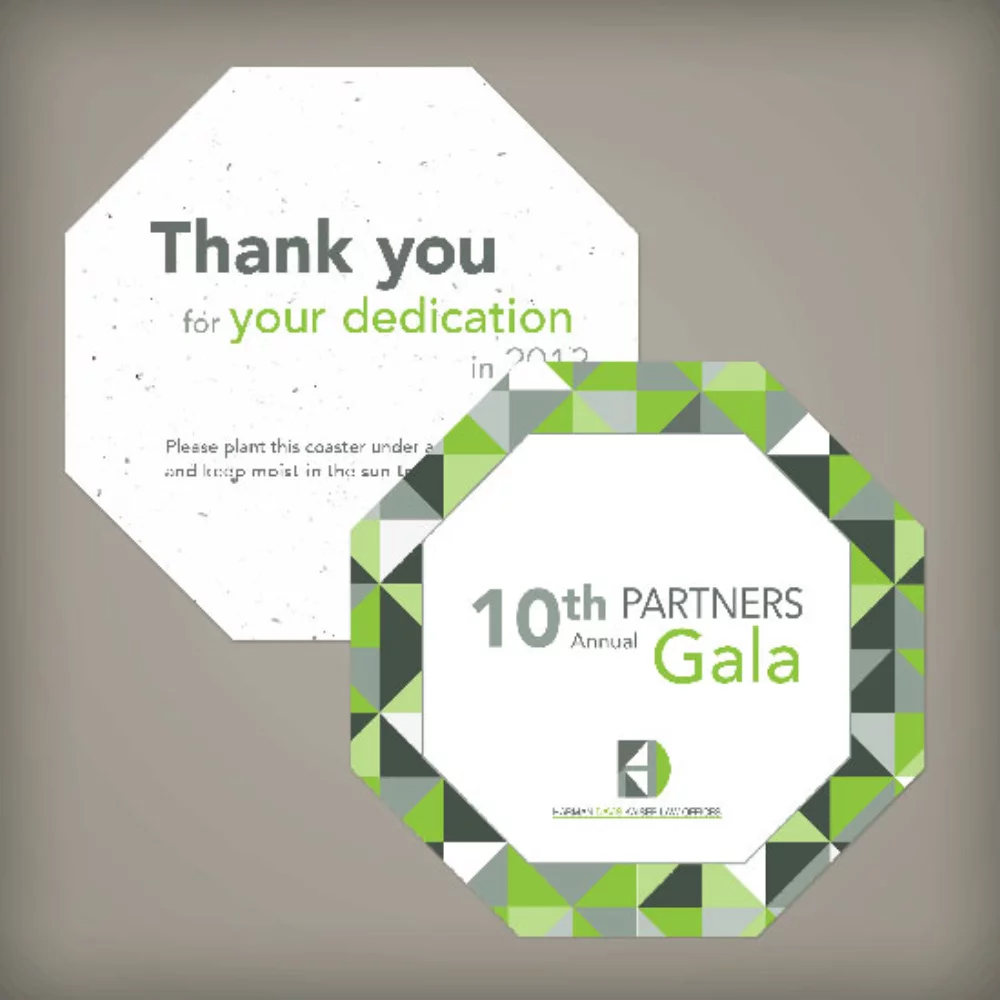 Papier ensemencé octogonal, recto verso