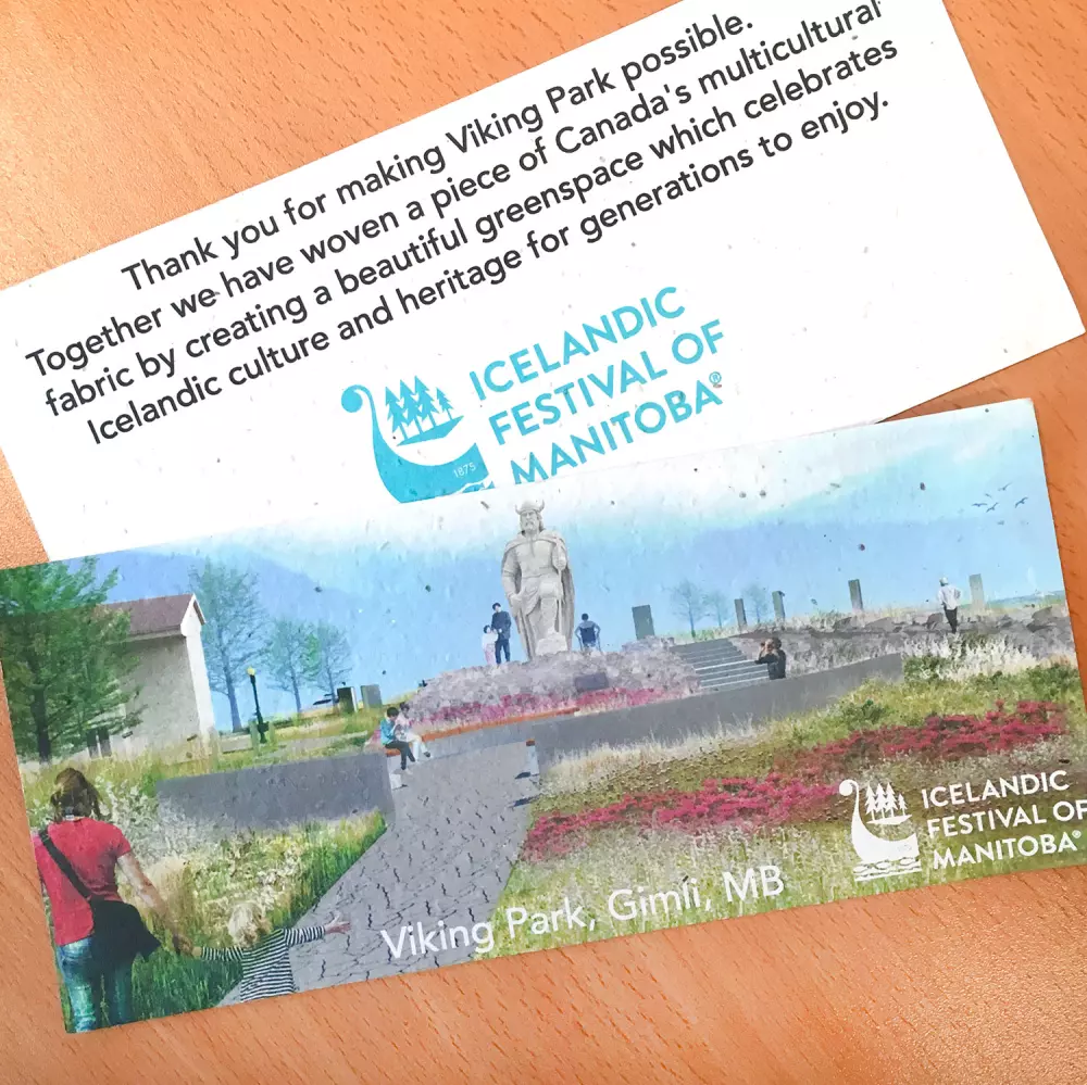 Carte à panneau en papier ensemencé de 4" x 9", recto-verso