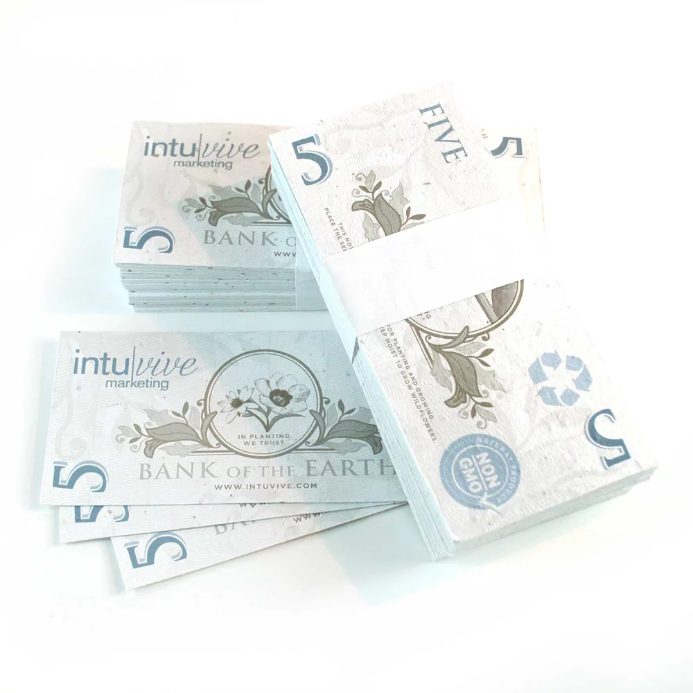 Billets de papier ensemencé de 5 $