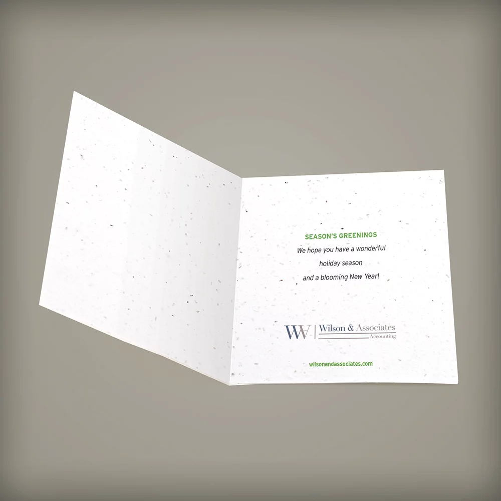 Blooming Snowflake Square Business Holiday Cards