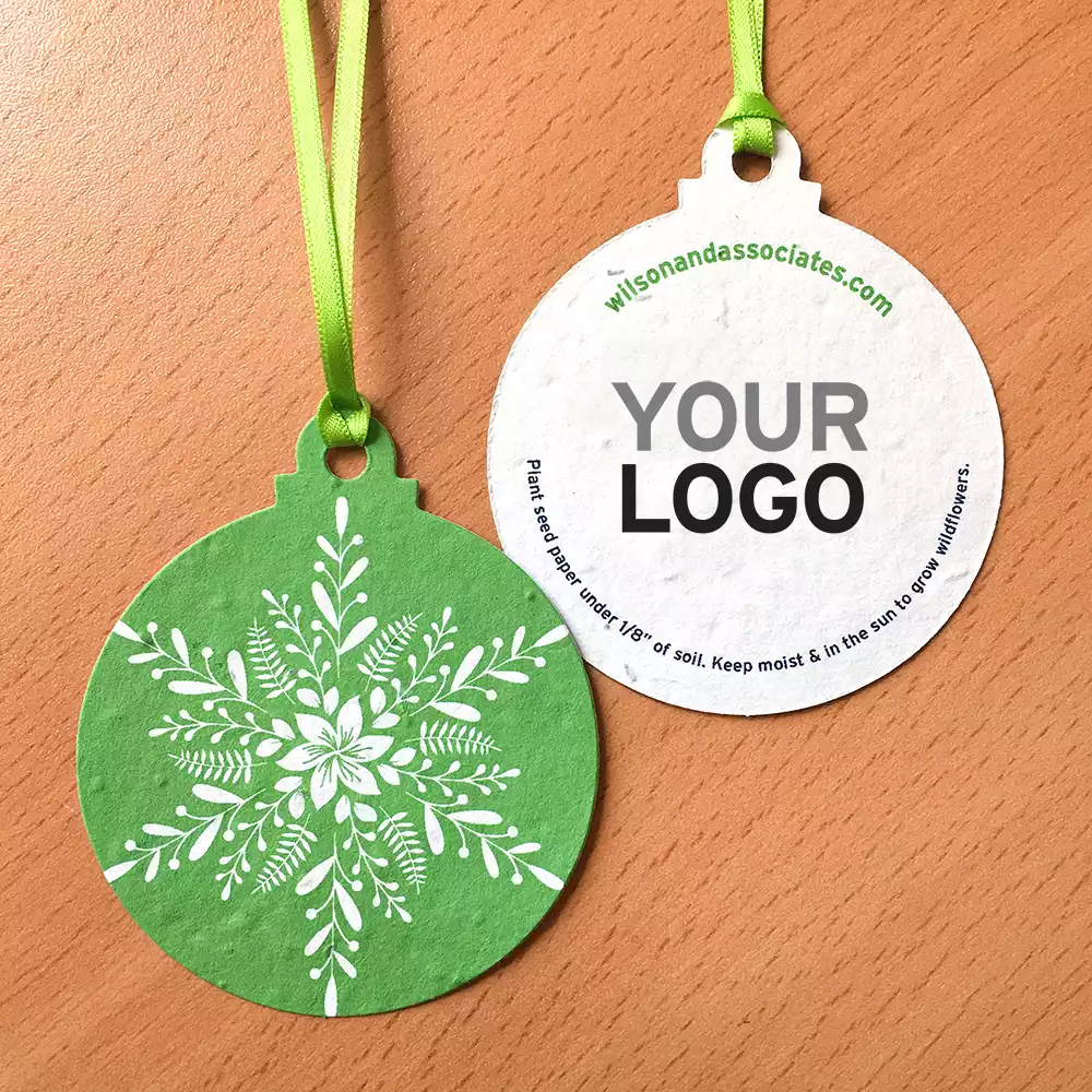 Ornements de boules en papier en graines de flocons de neige en fleurs