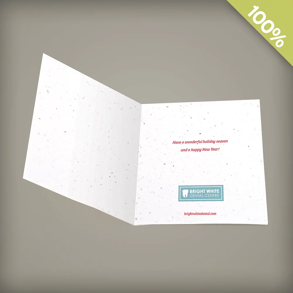 Cartes de vœux professionnelles carrées avec des bouleaux