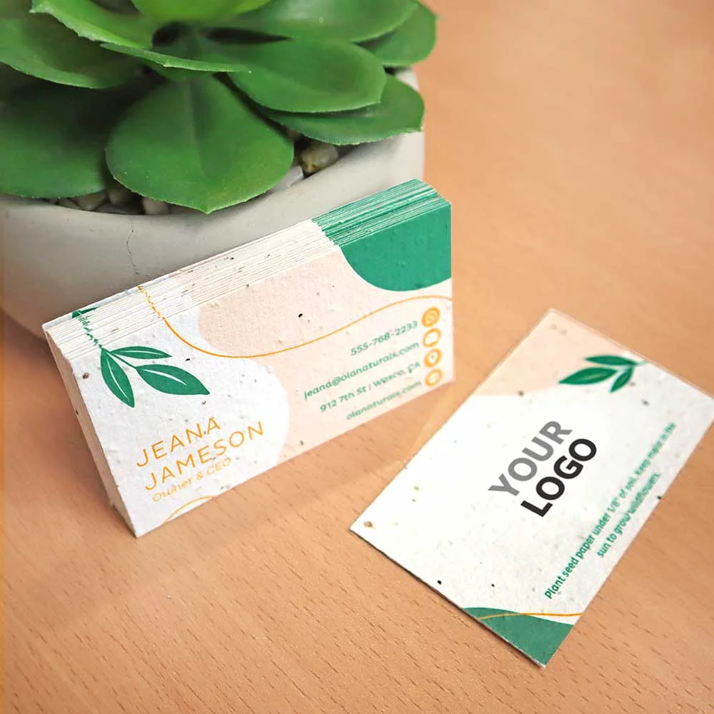 Colorful QR Code Plantable Square Business Cards