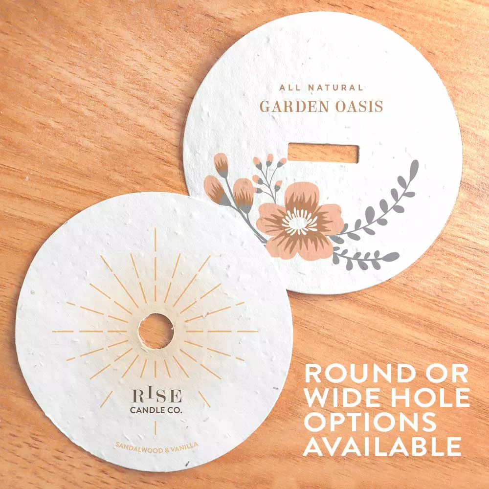 Double-Sided 4" Seed Paper Candle Dust Covers