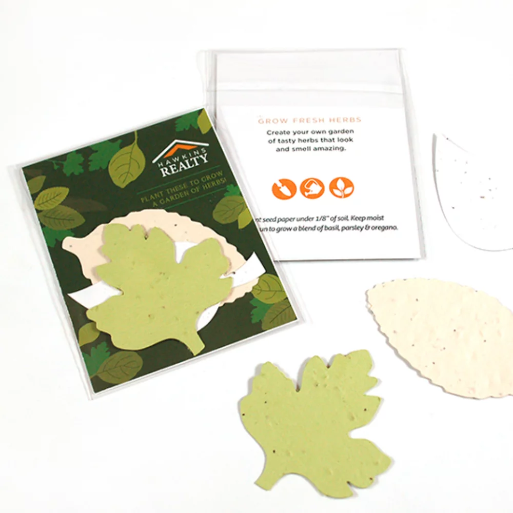 Pack de formes en papier de graines d'herbes - Recto verso