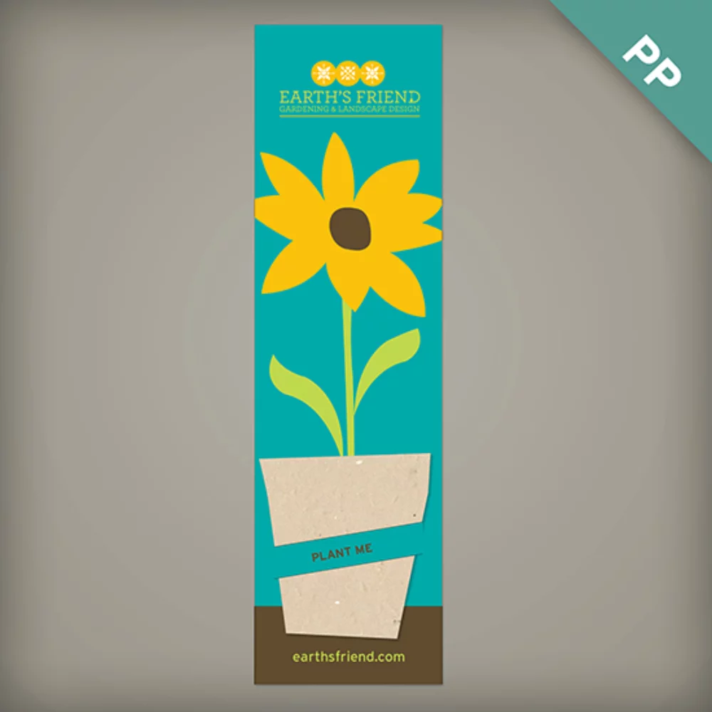 Large Eco Bookmark with Slot, 1-Sided