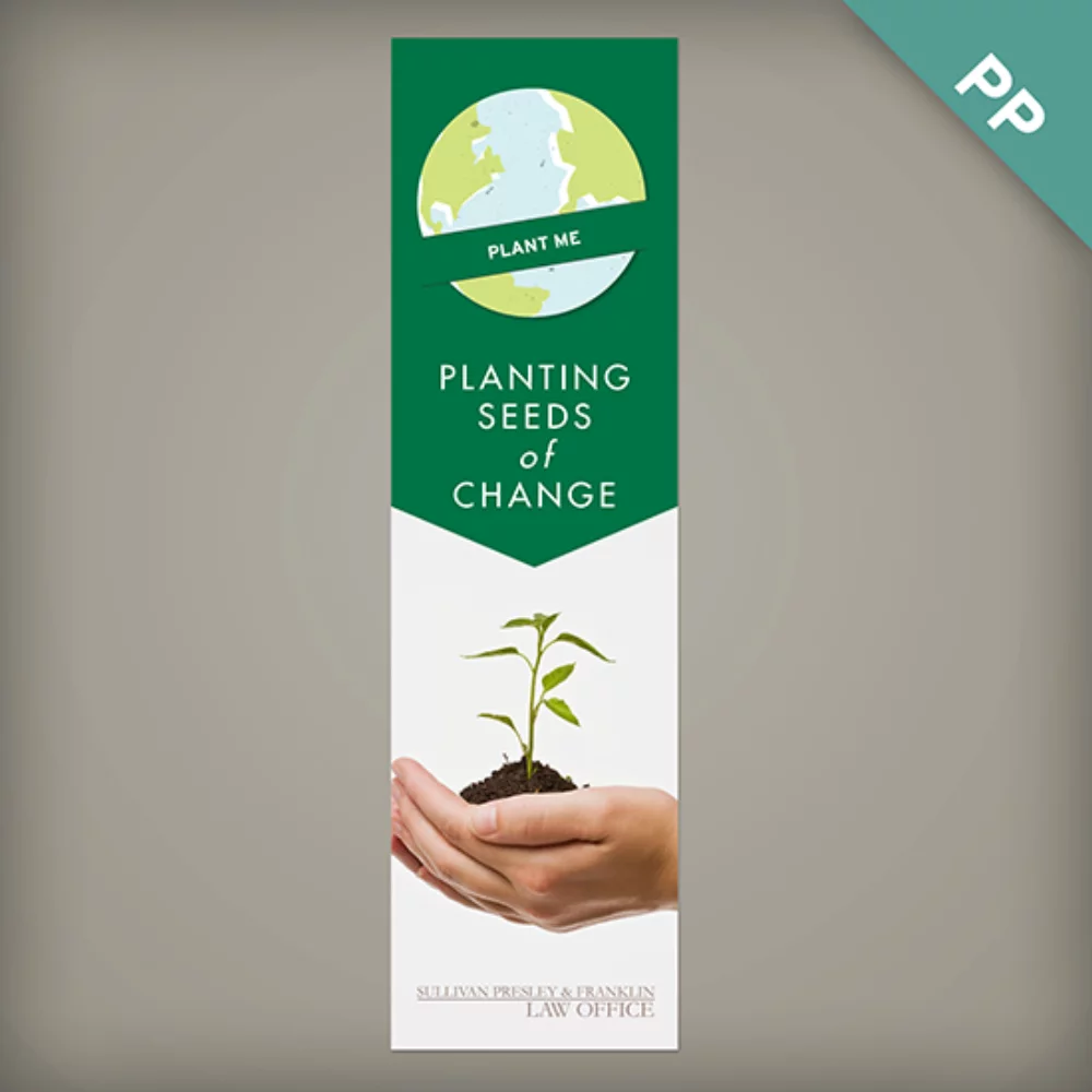 Large Eco Bookmark with Slot, 2-Sided