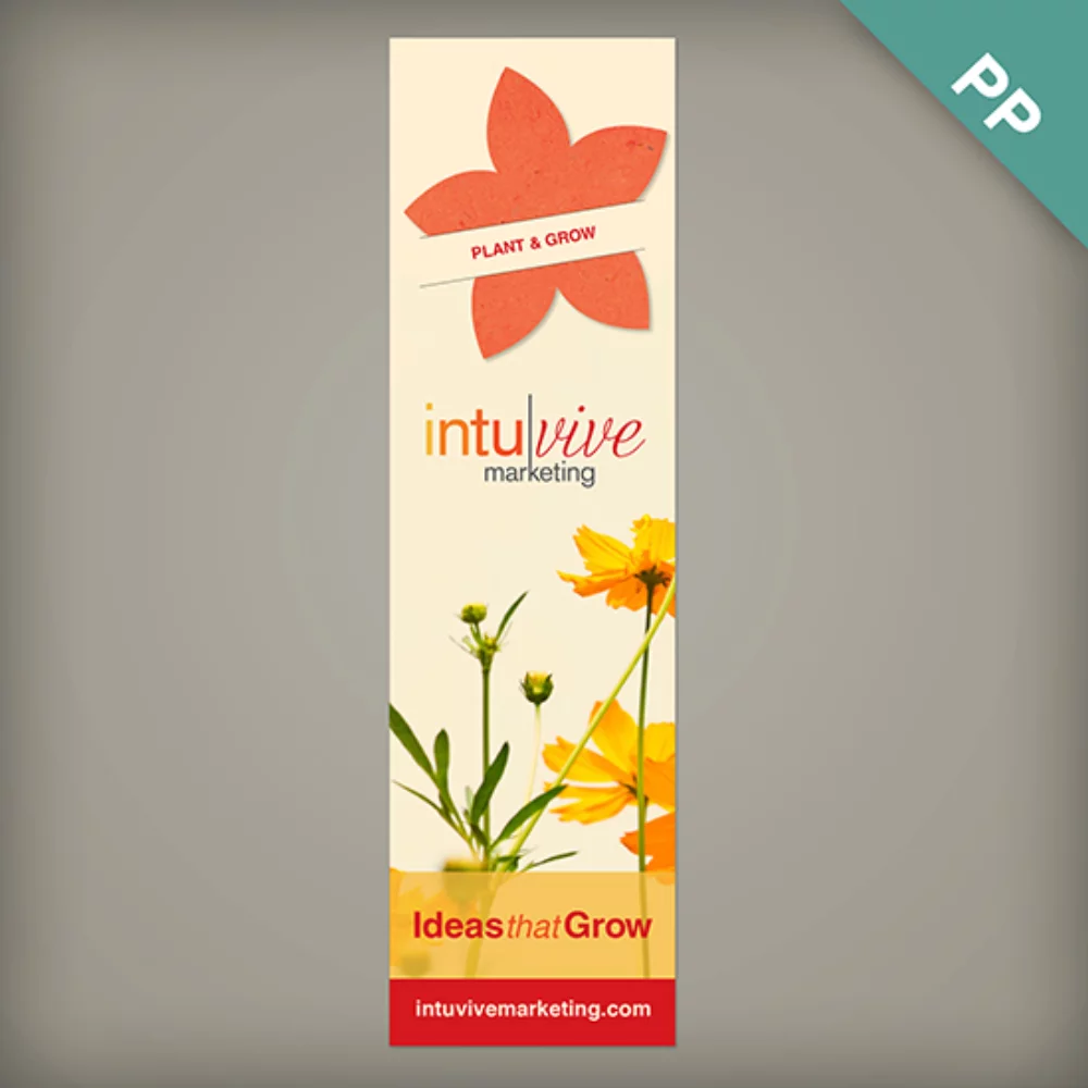 Large Eco Bookmark with Slot, 1-Sided